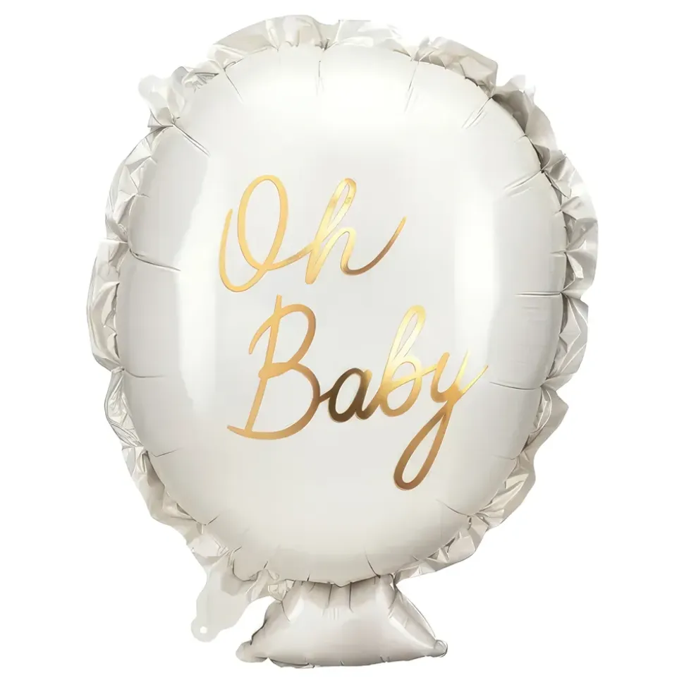 Folieballong Oh Baby Hvit