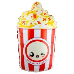 Folieballong Popcorn Kawaii