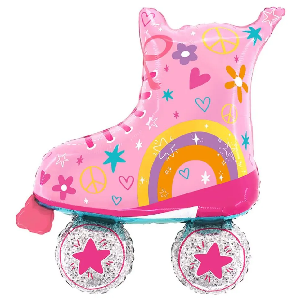 Folieballong Rulleskøyte Rosa