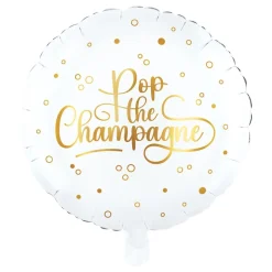 Folieballong Rund Pop the Champagne
