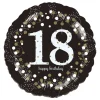 Folieballong Rund Sparkling Birthday 18