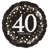 Folieballong Rund Sparkling Birthday 40