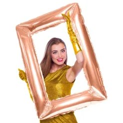 Folieballong Selfieramme Roségull