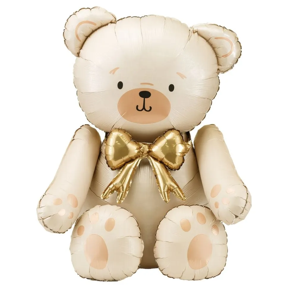 Folieballong Sittende Teddybjørn