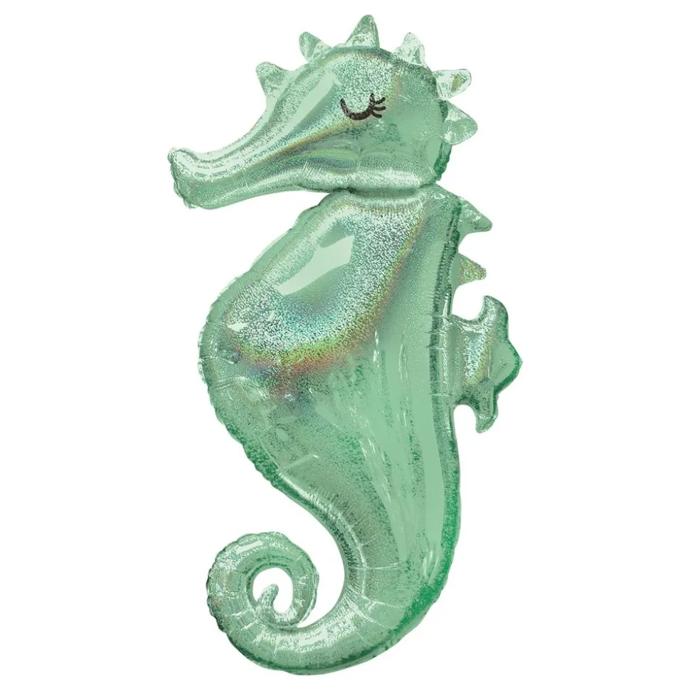 Folieballong Sjøhest Holografisk Shape
