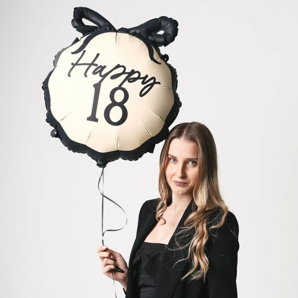 Folieballong Sløyfe Happy 18