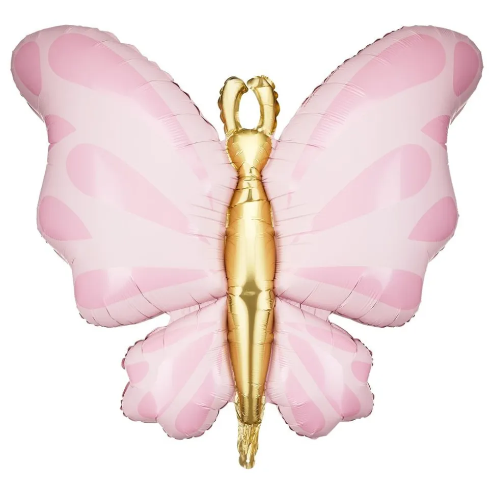 Folieballong Sommerfugl Rosa