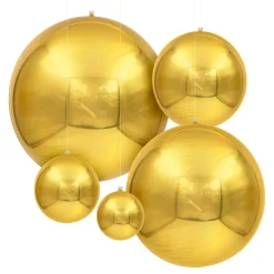 Folieballong Speilball Gull 3-pakning