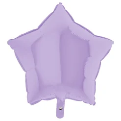 Folieballong Stjerne Pastell-Lilla Matt