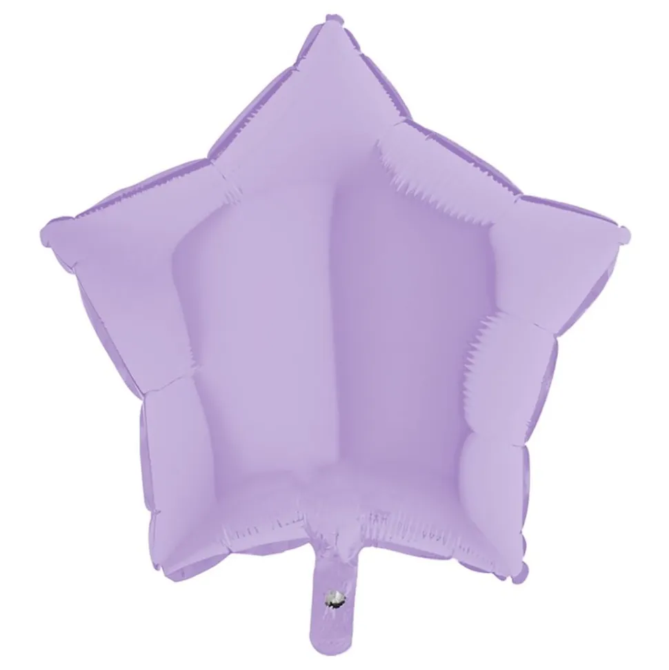 Folieballong Stjerne Pastell-Lilla Matt