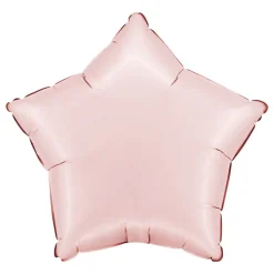 Folieballong Stjerne Satin Pastel Rosa