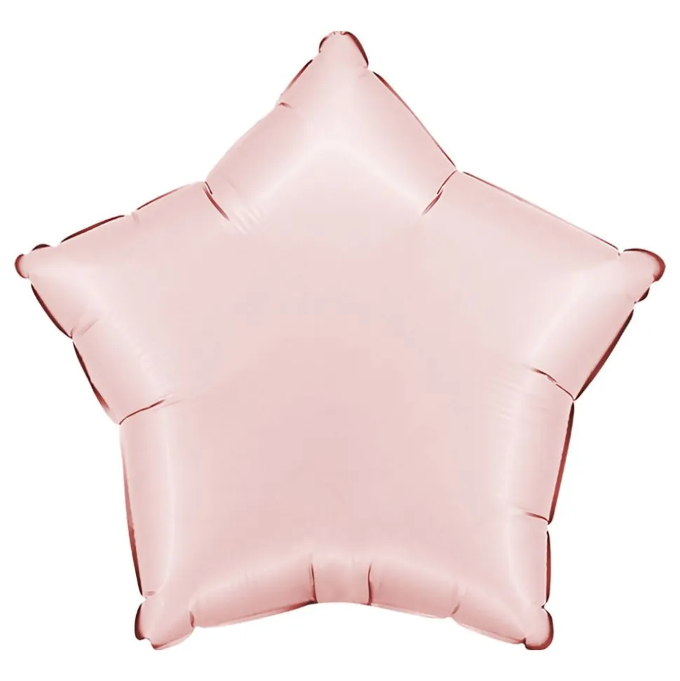 Folieballong Stjerne Satin Pastel Rosa