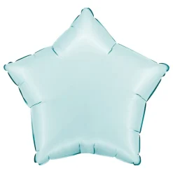 Folieballong Stjerne Satin Pastel Blå