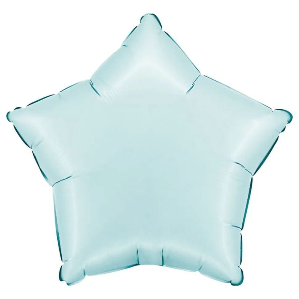 Folieballong Stjerne Satin Pastel Blå