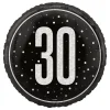 Folieballong 30 Svart/Sølv