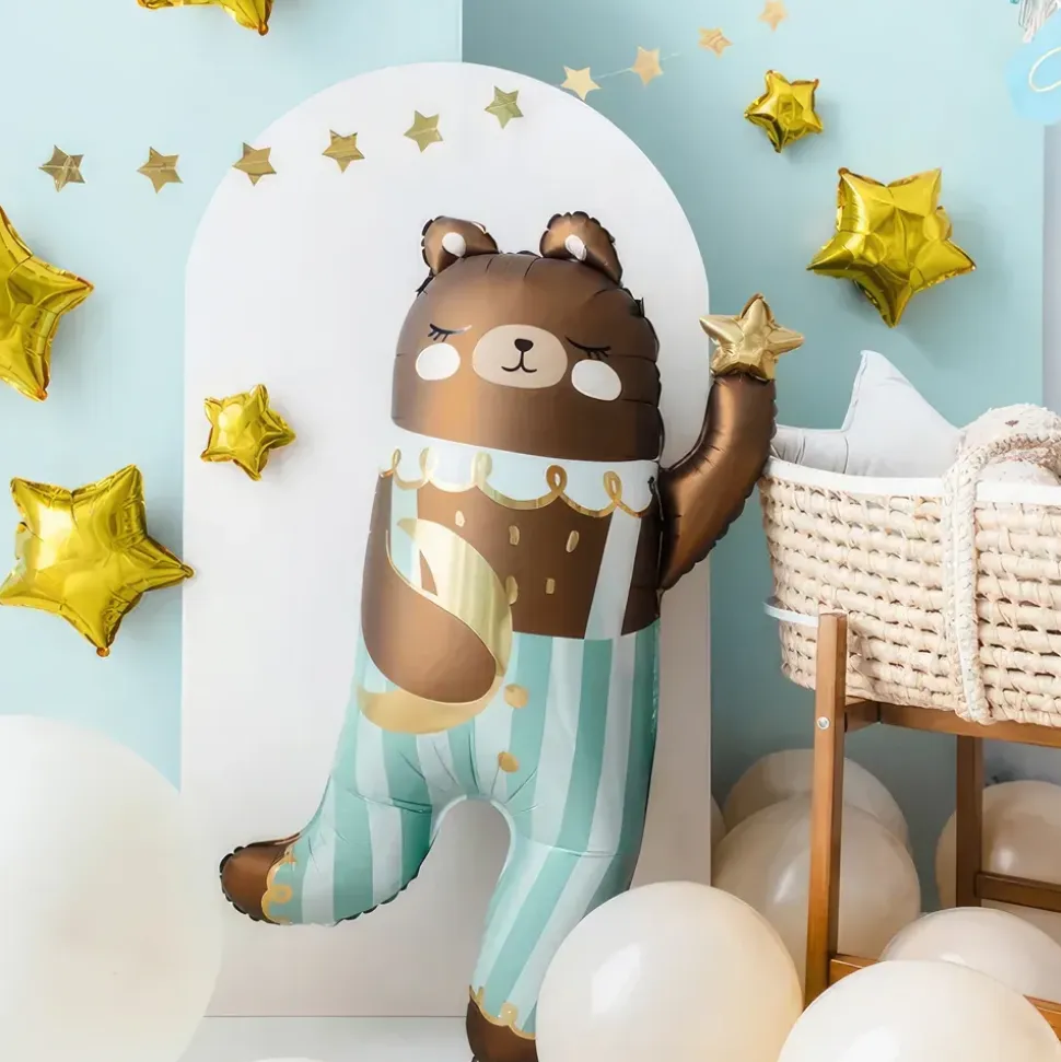 Folieballong Teddybjørn Blå