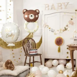 Folieballong Teddybjørn Rangle