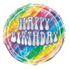 Folieballong Tie Dye Happy Birthday