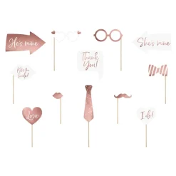 Fotoprops Bryllup Roségull
