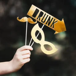 Fotoprops Nyttårsaften Gull