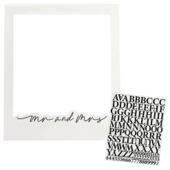 Fotoramme Mr and Mrs med Bokstaver Svart/Hvit