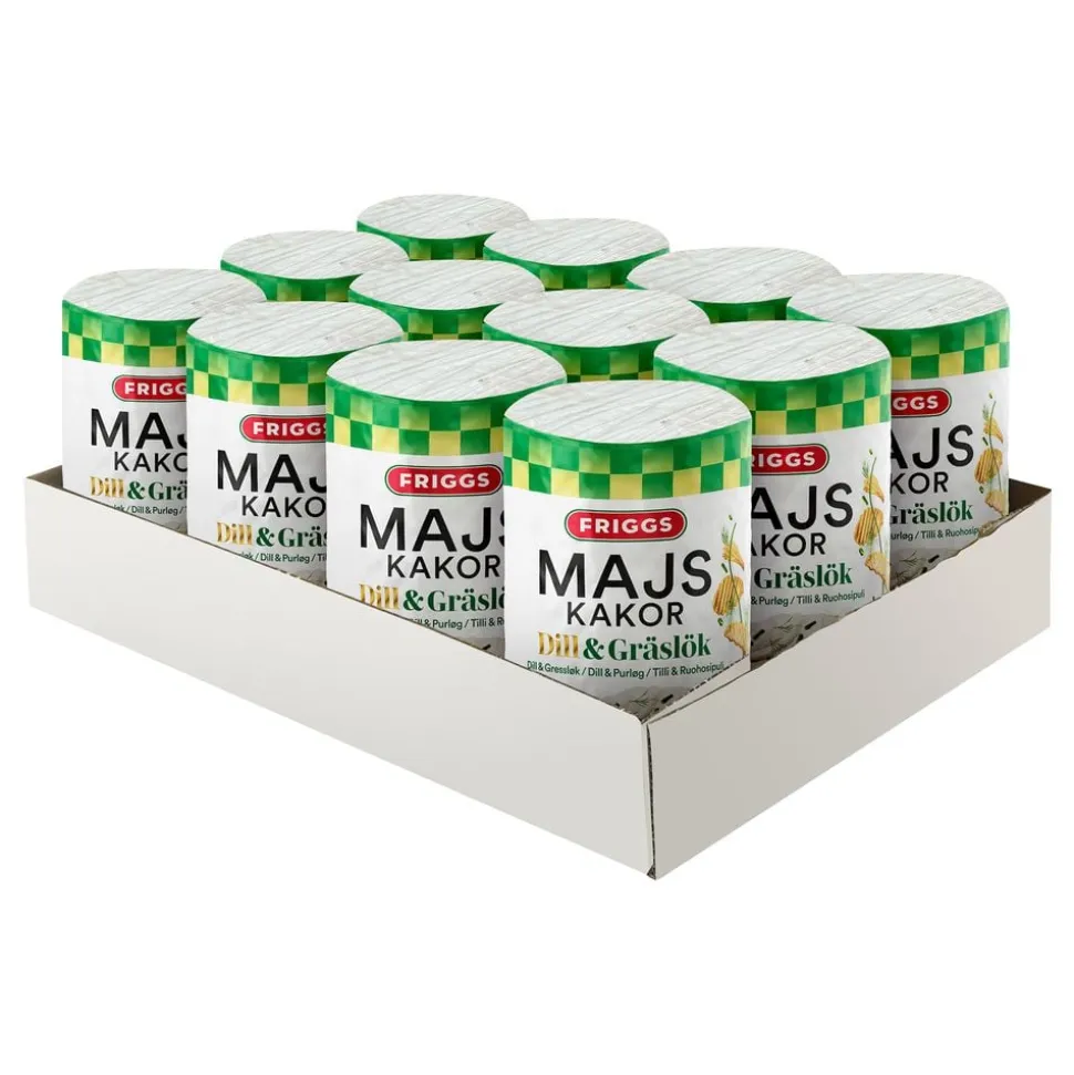 Friggs Maiskaker Dill & Gressløk Storpakning