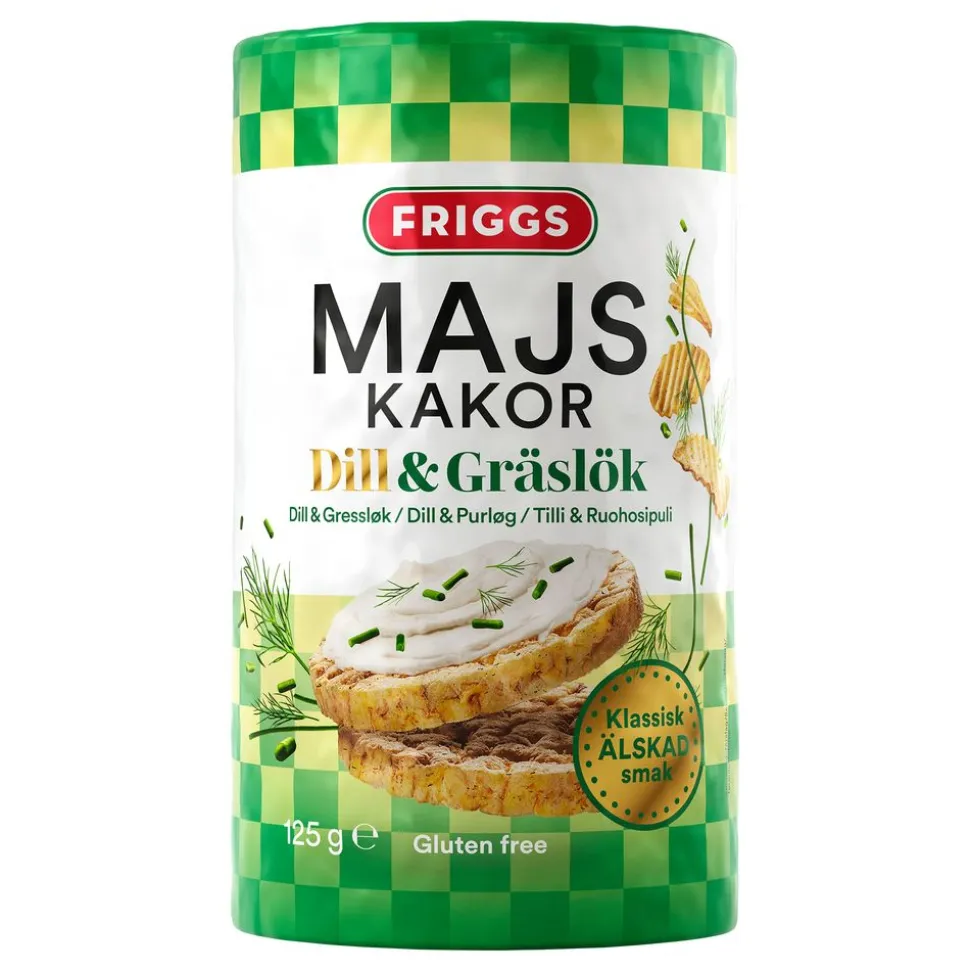 Friggs Maiskaker Dill & Gressløk Storpakning