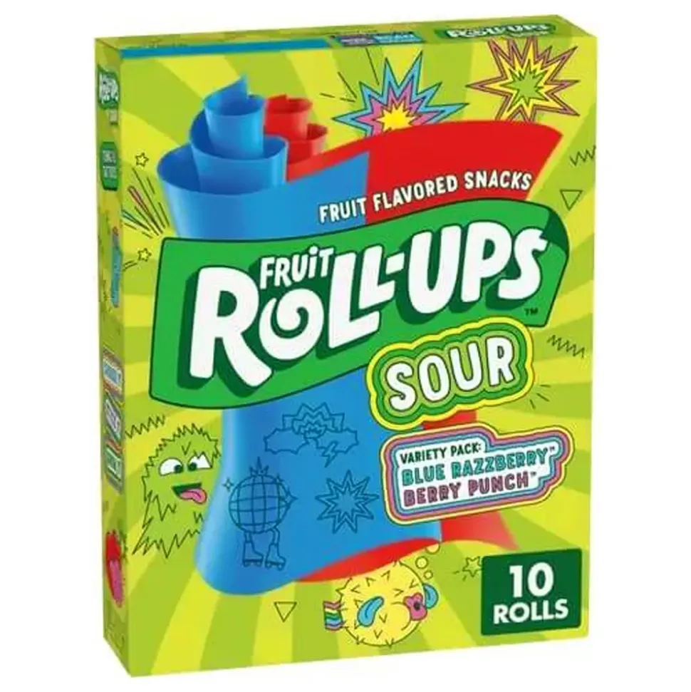Fruit Roll-Ups Sour Blue Raspberry Berry Punch