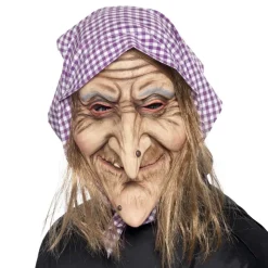 Gammel Heks med Skjerf Maske