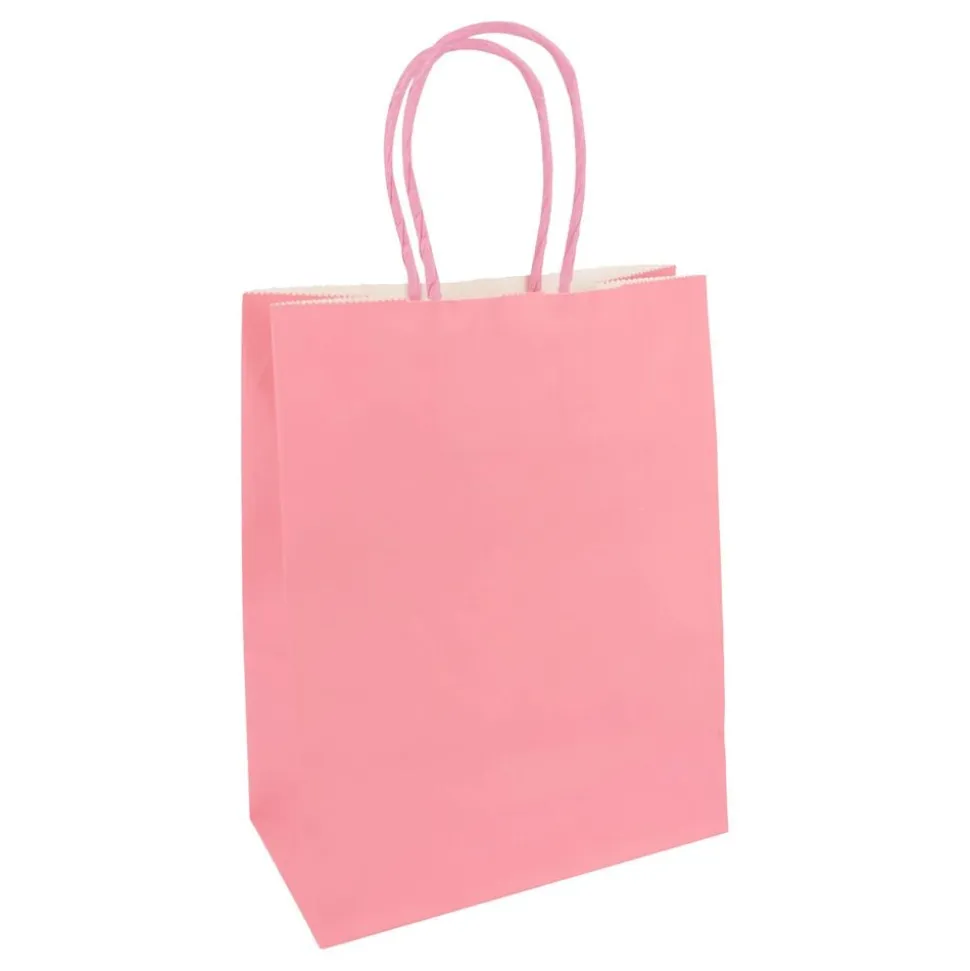 Gavepose med håndtak lys rosa