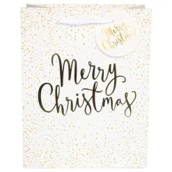 Gavepose Merry Christmas Hvit