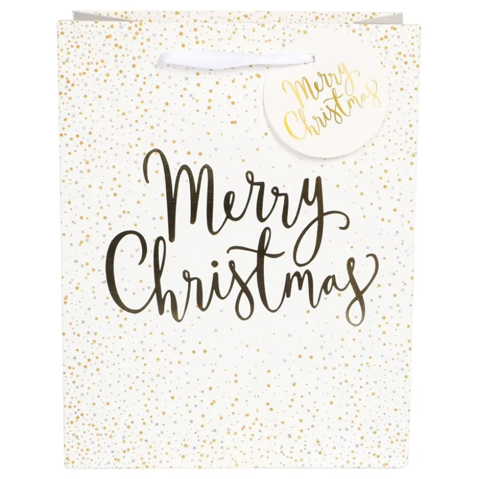 Gavepose Merry Christmas Hvit