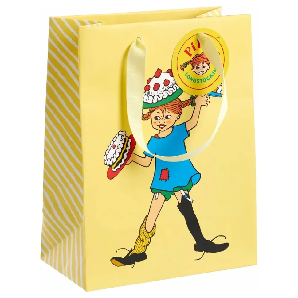 Gavepose Pippi Langstrømpe Gul