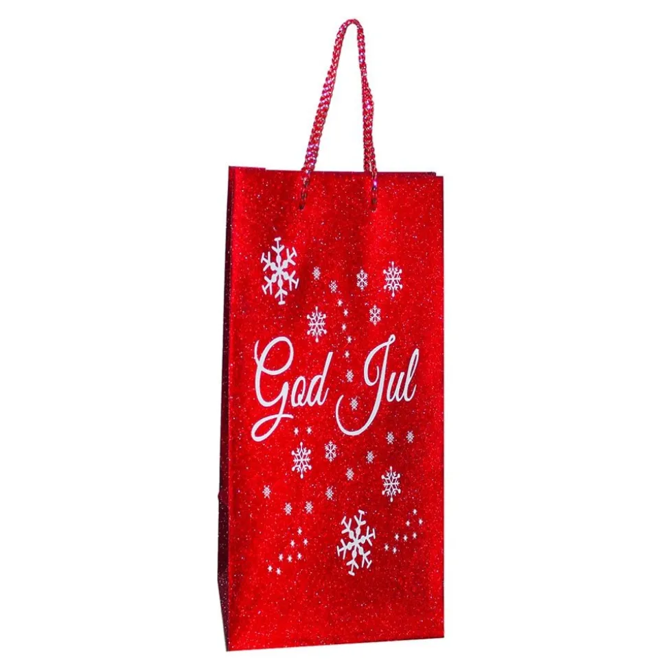 Gavepose Rød/Glitter God Jul