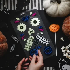 Gel Stickers til Gresskar Day of the Dead