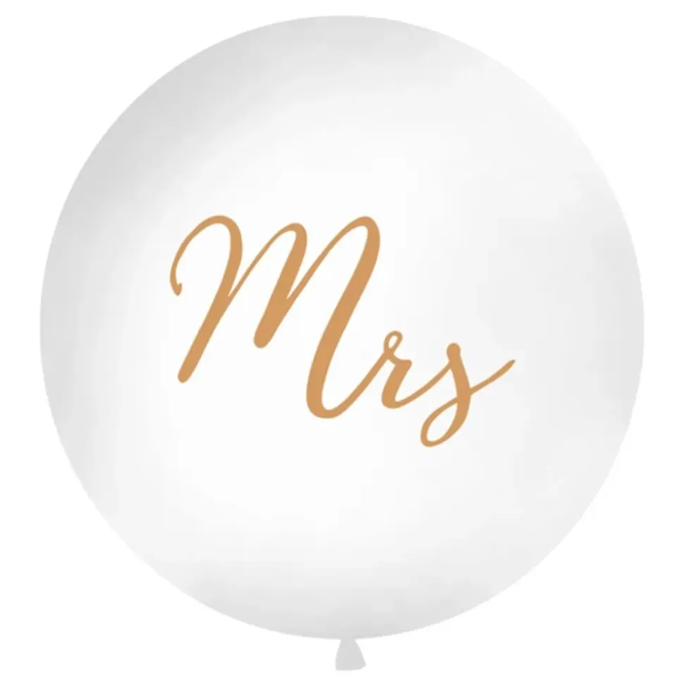 Gigantisk Ballong Mrs Hvit