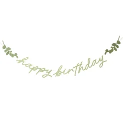 Girlander Happy Birthday Grønne Blader Botanic