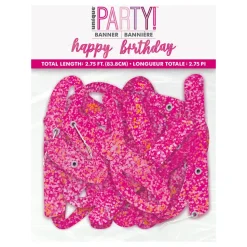 Girlander Happy Birthday Rosa/Glitter