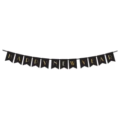 Girlander Happy New Year DIY Svart/Gull