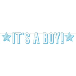 Girlander Its a Boy Blå