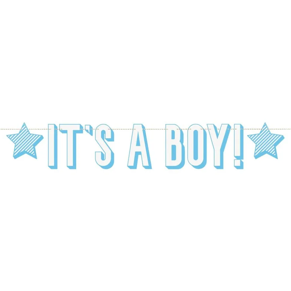 Girlander Its a Boy Blå