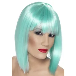 Glam Neonturkis Parykk