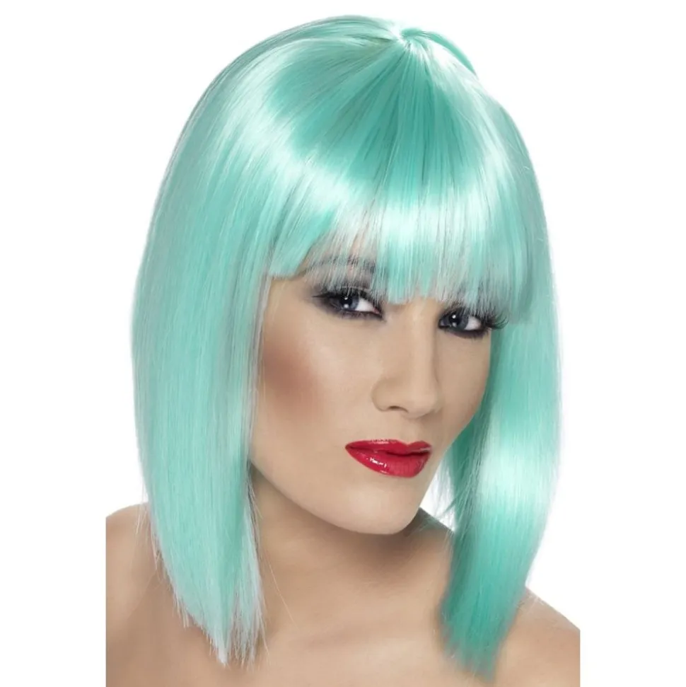 Glam Neonturkis Parykk