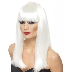 Glamourama Hvit Parykk