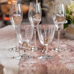 Glass Decoration Mini White Pegs