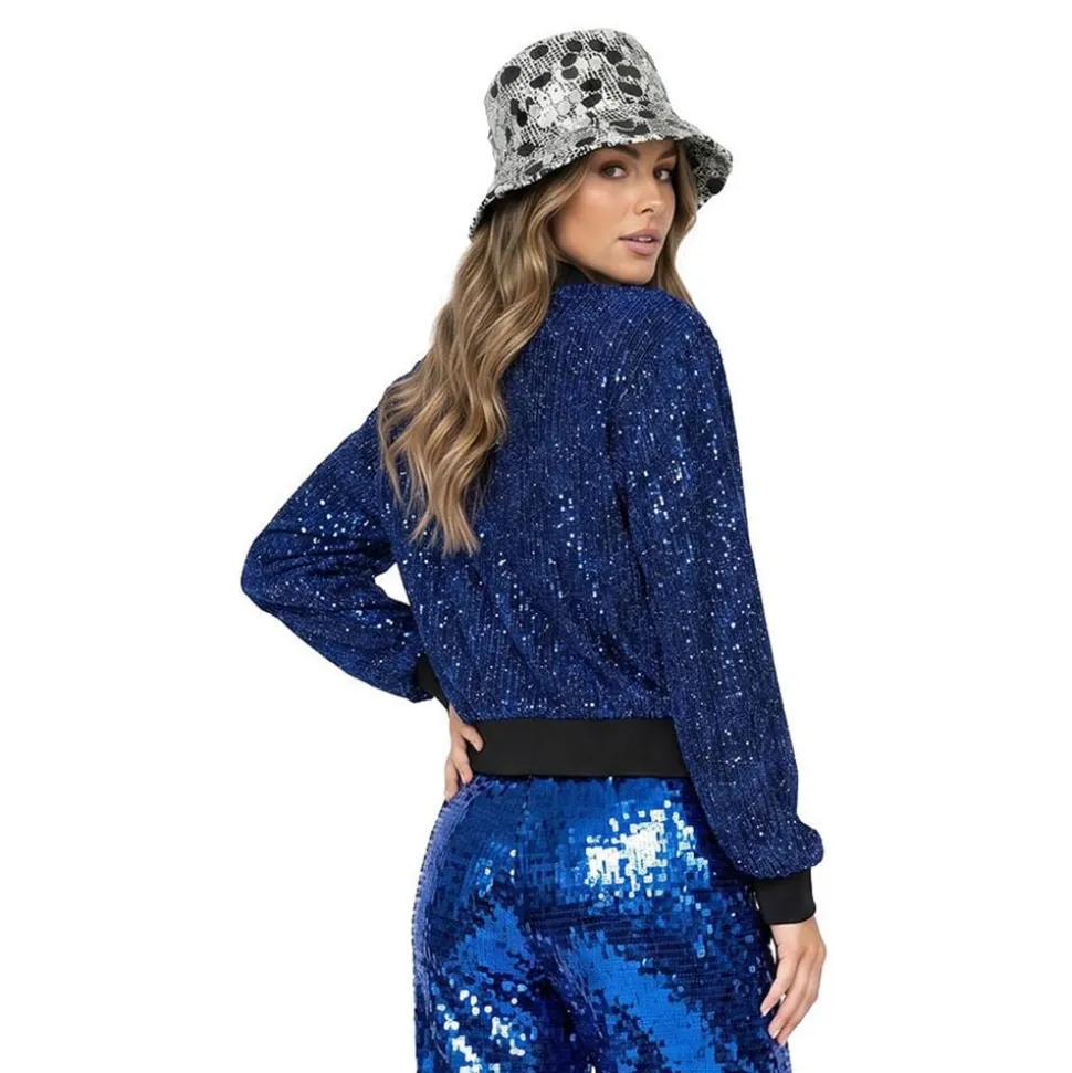 Glitterjakke Blå