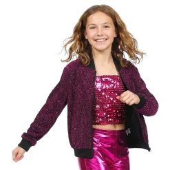 Glitterjakke rosa til barn