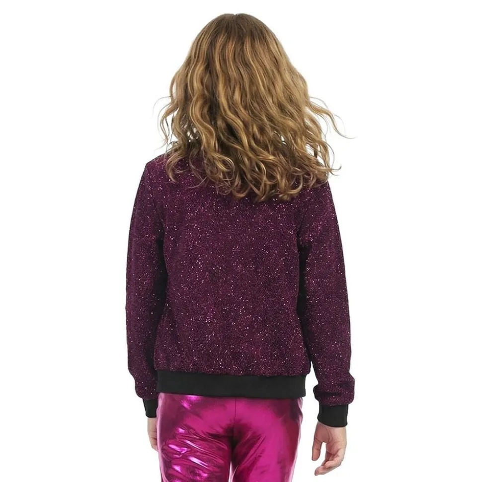 Glitterjakke rosa til barn