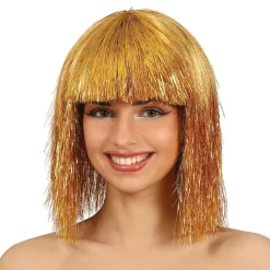 Glitterparykk Deluxe Gull