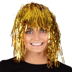 Glitterparykk Gull